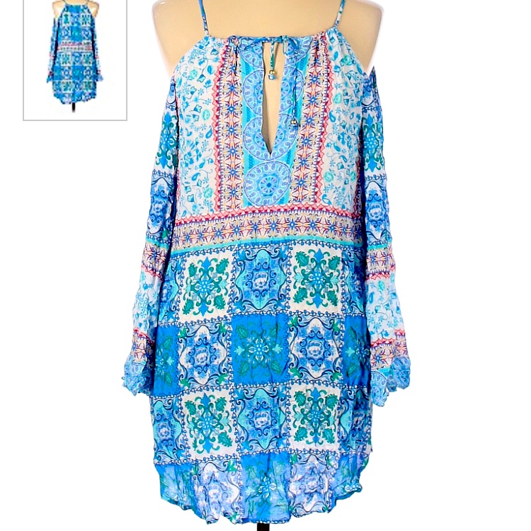 Rayon Tunic - Cold Shoulders
